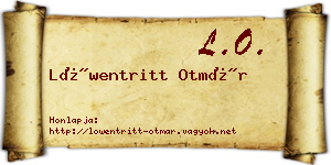 Löwentritt Otmár névjegykártya